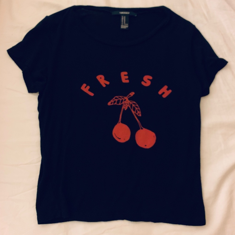 Forever 21 “Fresh” Shirt with Cherries